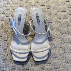 Prada Women's White Heeled Sandals